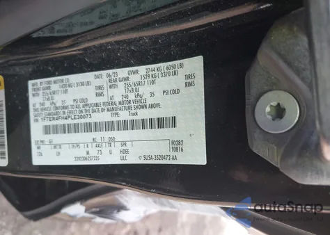 2023 Ford Ranger Xlt from USA, damaged, VIN 1FTER4FH4PLE30073